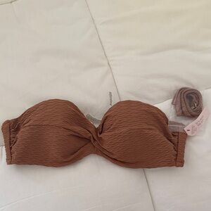 Victoria’s Secret swim bandeau top with removable straps